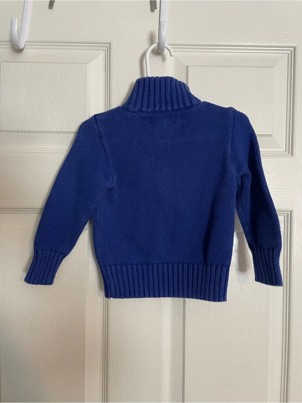 Polo by Ralph Lauren Boys size 2T Dark Blue Knit Half-Zip Sweater w Green Logo